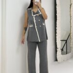 Gri Çelik Örme İkili Takım