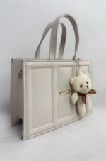 Bej Ayıcık Aksesuar Deri Çanta