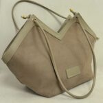 Bej Deri Detay Süet Çanta