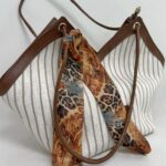 Bej-Taba Fularlı Çanta