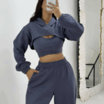 Gri Üçlü Eşofman Takımı