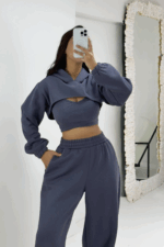 Gri Üçlü Eşofman Takımı