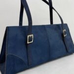 Lacivert Süet Çanta