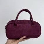 Mürdüm Süet Çanta