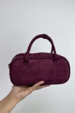 Mürdüm Süet Çanta