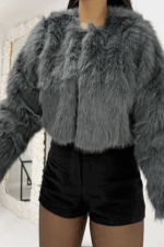 Gri Astarlı Kürk - Görsel 6