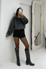 Gri Astarlı Kürk - Görsel 2