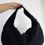 Siyah Bomber Süet Çanta