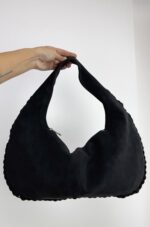 Siyah Bomber Süet Çanta