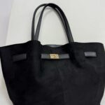 Siyah Süet/Deri Çanta