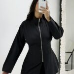 Siyah Fermuarlı Gömlek