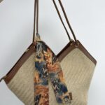 Taba-Hasır Fularlı Çanta