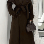 Kahverengi Astarlı Kaşe Kaban