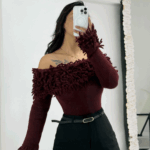 Bordo Püsküllü Madonna Kazak