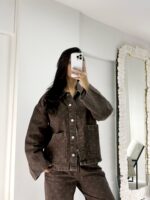 Desenli Kahve Kot Takım - Görsel 2