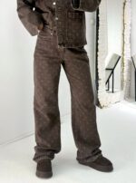 Desenli Kahve Kot Takım - Görsel 6