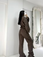 Desenli Kahve Kot Takım - Görsel 7