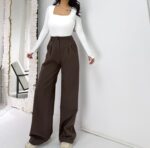 Kahverengi Palazzo Pantolon - Görsel 5