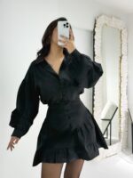 Siyah Gömlek Etek İkili Takım - Görsel 8