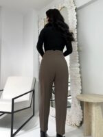 Haki Yeşil Pensli Havuç Pantolon - Görsel 5