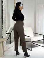 Haki Yeşil Pensli Havuç Pantolon - Görsel 3