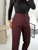 Bordo Pensli Havuç Pantolon - Görsel 2