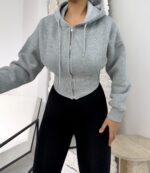 Gri Korseli Ceket - Görsel 4