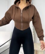 Kahverengi Korse Ceket - Görsel 5