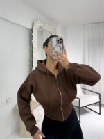 Kahverengi Korse Ceket - Görsel 2