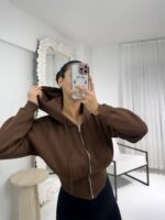 Kahverengi Korse Ceket - Görsel 3