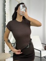 Acı Kahve Gofre Tişört - Görsel 2