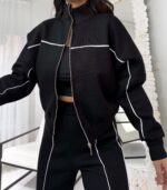 Siyah Çizgili Eşofman Takımı - Görsel 4