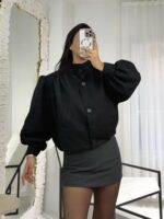 Siyah Süet Ceket - Görsel 8