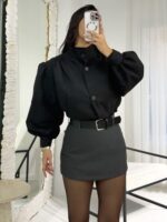 Siyah Süet Ceket - Görsel 2