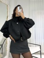 Siyah Süet Ceket - Görsel 7