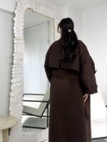 Acı Kahve Süet Astarlı Kaban - Görsel 5