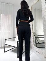 Siyah Kemerli Havuç Pantolon - Görsel 4