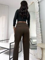 Acı Kahve Kemerli Havuç Pantolon - Görsel 4