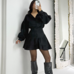 Siyah Gömlek Etek İkili Takım