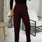 Bordo Pensli Havuç Pantolon