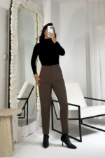 Haki Yeşil Pensli Havuç Pantolon