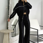 Siyah Çizgili Eşofman Takımı