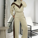 Krem/Kahve Eşofman Takımı