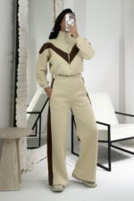 Krem/Kahve Eşofman Takımı