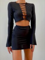 Siyah Dekolteli İkili Takım - Görsel 2