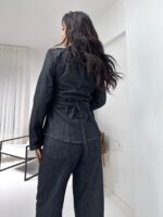 Vatkalı Kuşaklı Kot Takım - Görsel 10