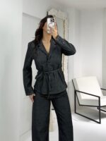 Vatkalı Kuşaklı Kot Takım - Görsel 8