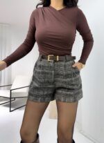 Kahverengi Büzgülü Bluz - Görsel 2