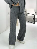 Antrasit Gri Örme İkili Takım - Görsel 5