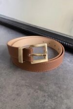 Taba Deri Gold Toka Kemer - Görsel 3